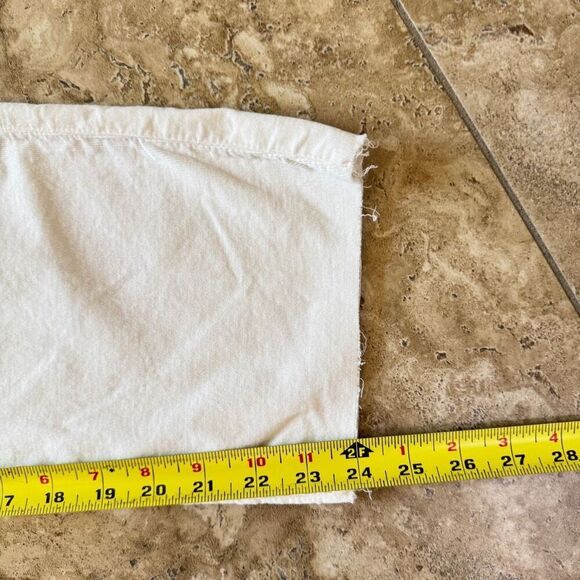 Frank & Eileen Kinsale White Pants Size 2 Raw Hem Cotton Corduroy Stretch - Picture 15 of 16